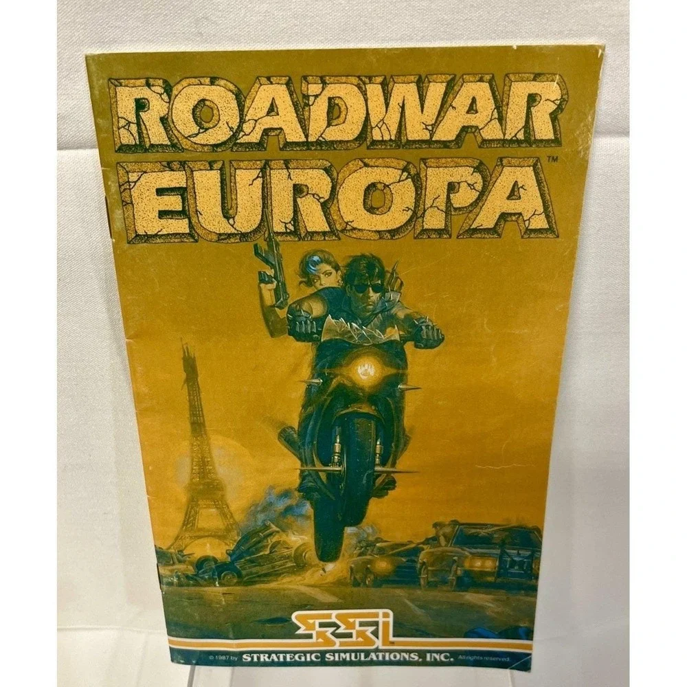 Vintage 1987 Roadwar Europa SSI Manual Only No Box No Game